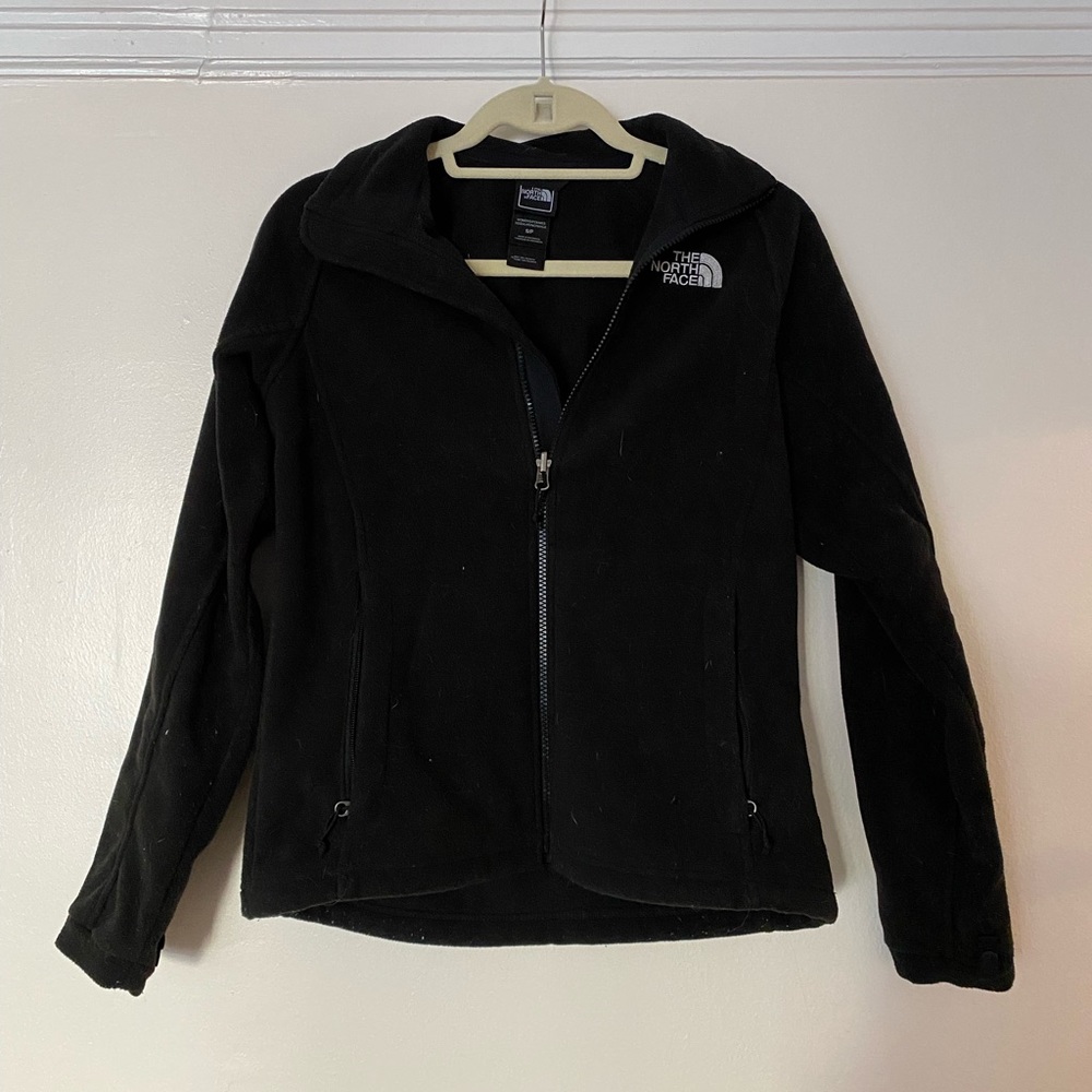 North face women’s black fleece jacket Small
